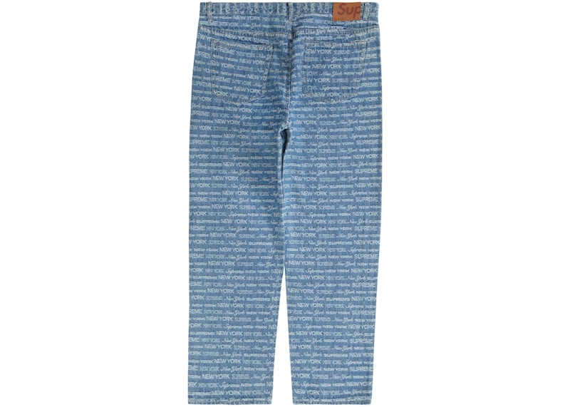 Supreme Multi Type Jacquard Regular Jean Blue 圖 2
