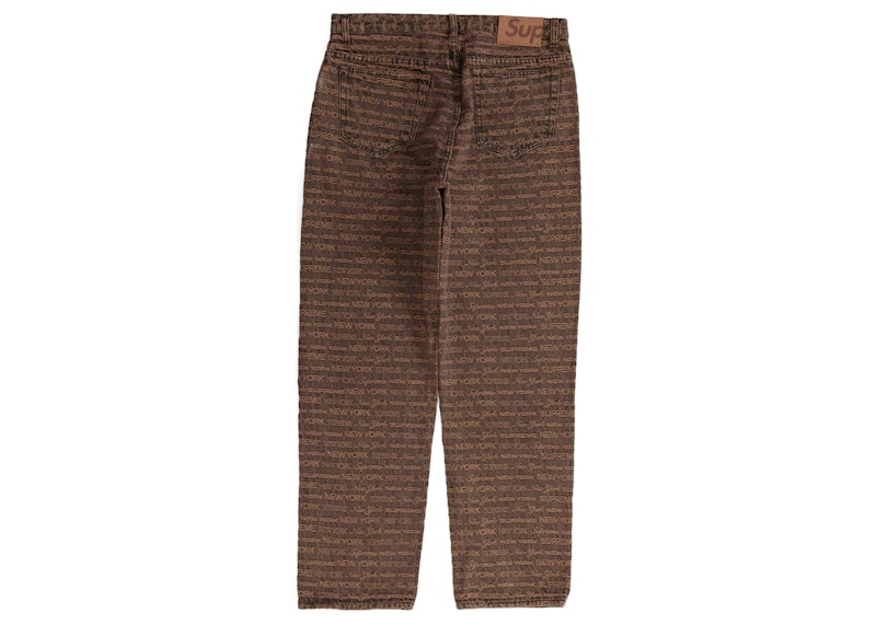 Supreme Multi Type Jacquard Regular Jean Brown 圖 2