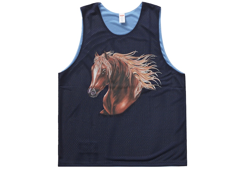 Buy シュプリーム リバーシブル バスケットジャージ (ネイビー)
