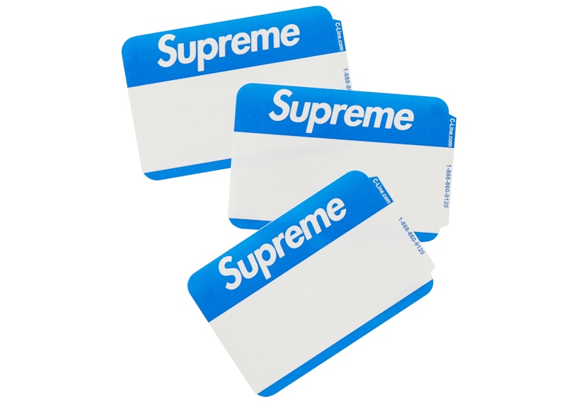 Buy Supreme Etiquetas Adhesivas Nombre (Paquete de 100) Azul