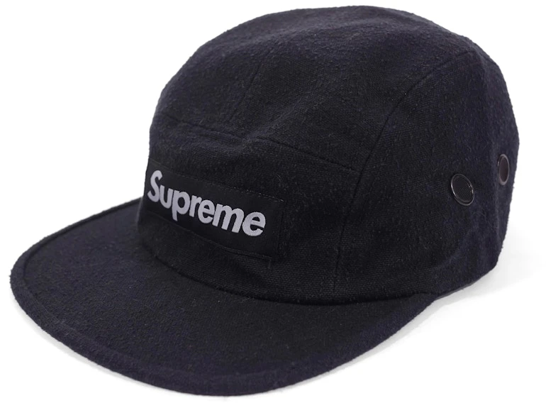 supreme-napped-canvas-camp-cap-black