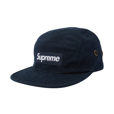 Supreme Napped Canvas Camp Cap Navy