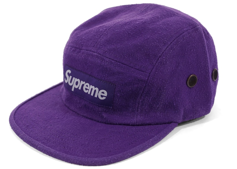 Supreme Napped Canvas Camp Cap Purple