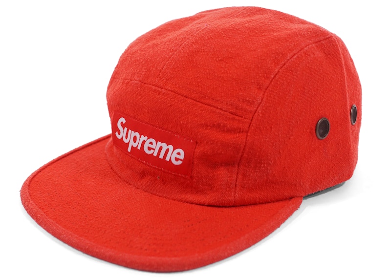 Buy Supreme Napped Canvas Camp Cap Red