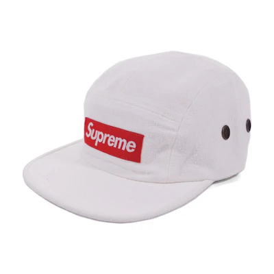 Supreme Napped Canvas Camp Cap White