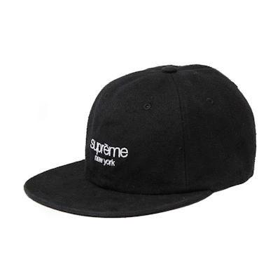 Supreme Napped Canvas Classic Logo 6 ‘Panel Black