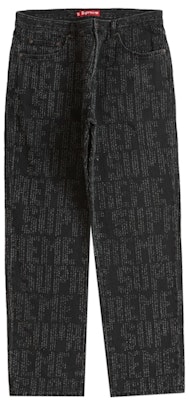 Supreme Needle Punch Regular Jean Washed Black Buy Supreme Needle Punch Regular Jean Washed Black