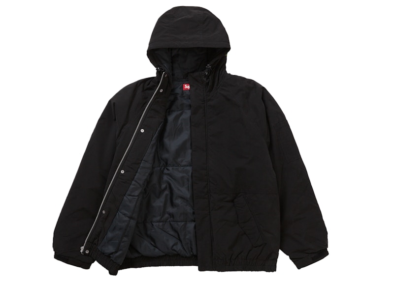 Supreme Needlepoint Hooded Jacket Black 圖 2