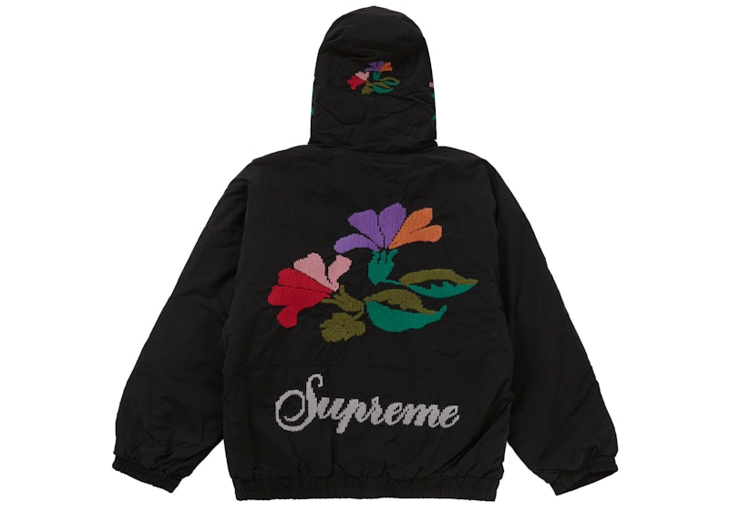 Supreme Needlepoint Hooded Jacket Black 圖 3