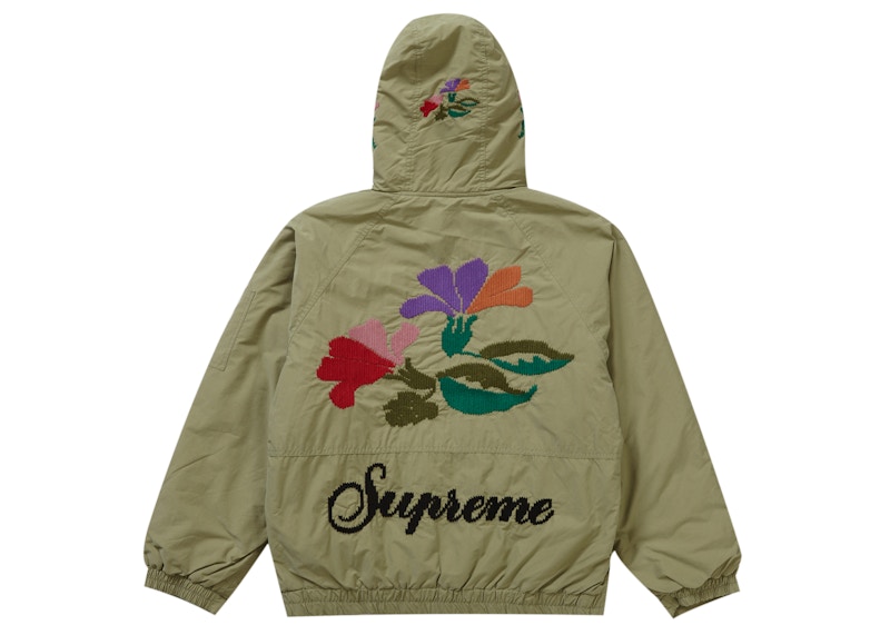 Supreme Needlepoint Hooded Jacket Olive 圖 3