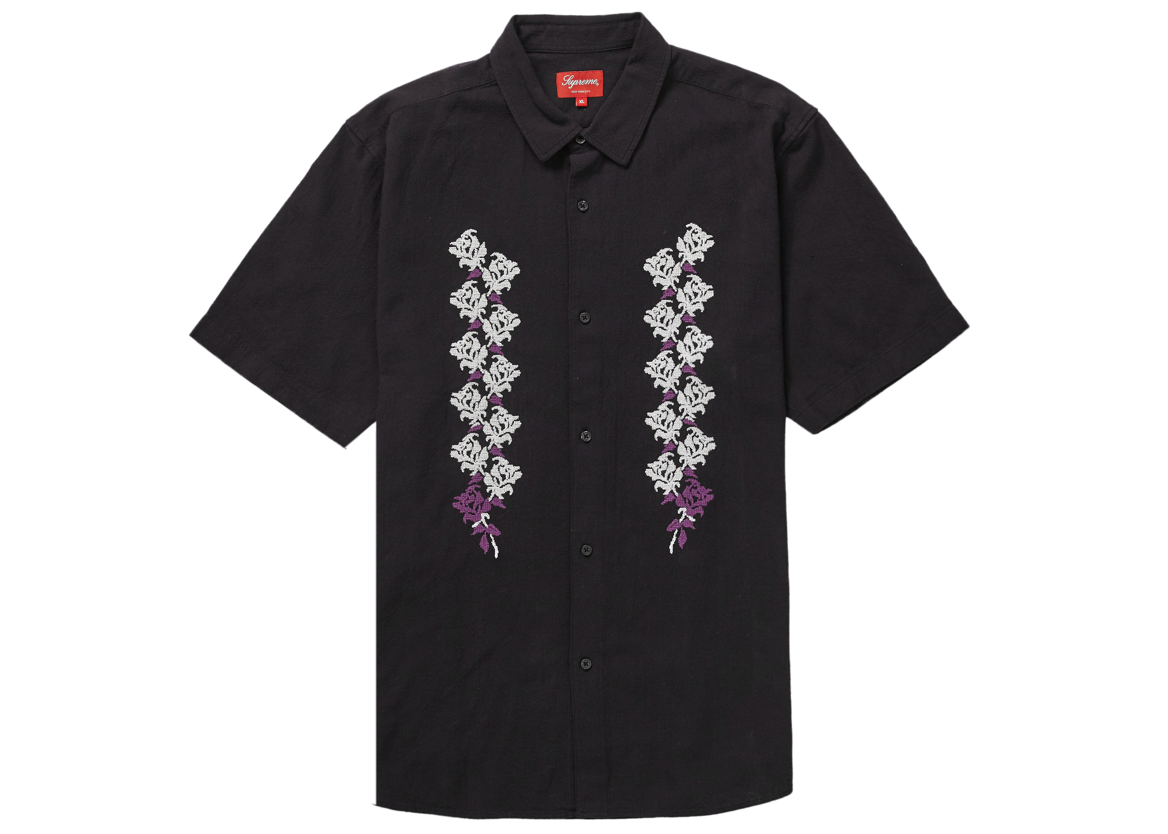 Buy Supreme Needlepoint S/S Shirt Black - Novelship