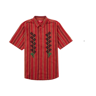 Supreme Needlepoint S/S Shirt Gold Stripe