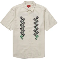 Supreme Needlepoint S/S Shirt White Supreme Needlepoint S/S Shirt White