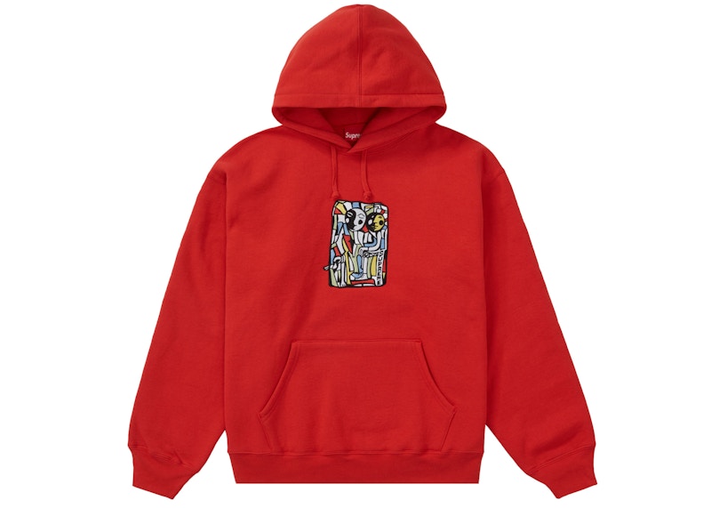 Supreme Neil Blender Mosaic Hooded Sweatshirt Burnt Red