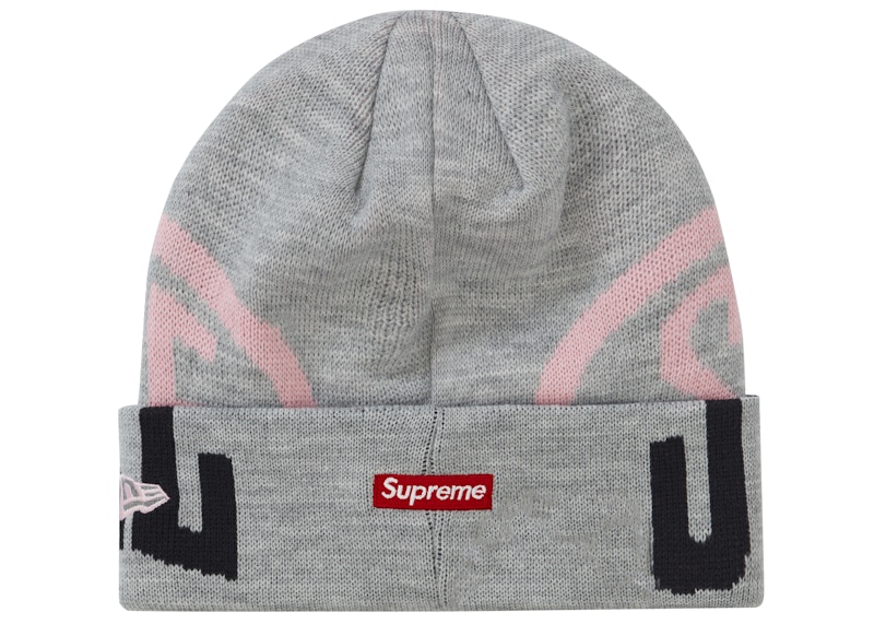 Supreme New Era 2-Tone Logo Beanie Heather Grey 圖 2