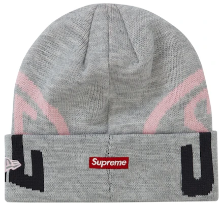 Supreme New Era 2-Tone Logo Beanie Kelabu Heather Order Supreme New Era 2-Tone Logo Beanie Kelabu Heather