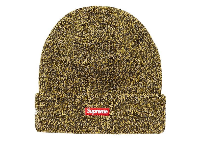 Order Supreme New Era 弧形Logo黄色针织帽