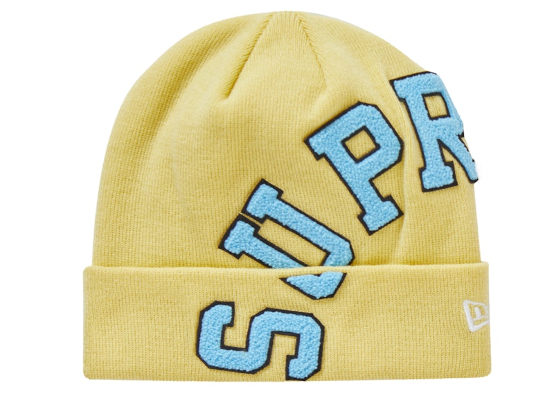 Buy Supreme New Era 大弧形毛帽淺黃色