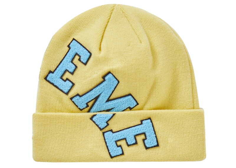 Order Supreme New Era 大弧形毛帽淺黃色