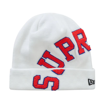 Supreme New Era Big Arc Beanie White
