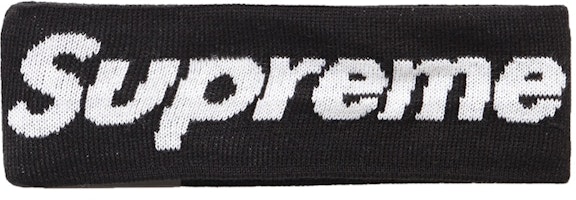 Supreme New Era Big Logo Headband Black Supreme New Era Big Logo Headband Black