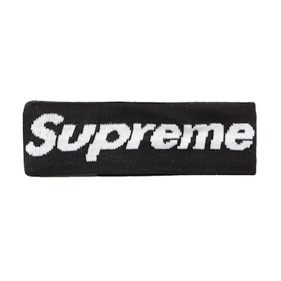 Supreme New Era Big Logo Headband Black