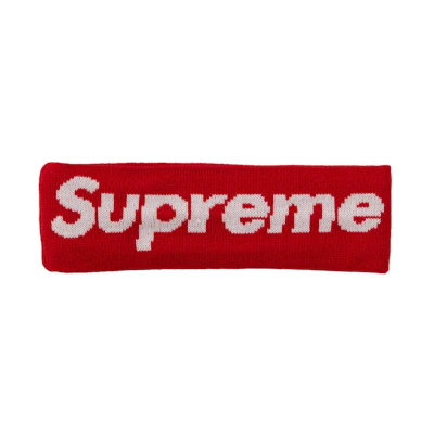 Supreme New Era Big Logo Headband Red