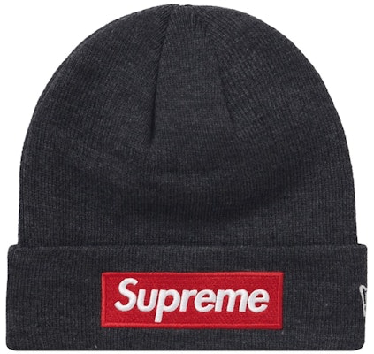 Supreme New Era Box Logo Beanie (FW21) Charcoal Buy Supreme New Era Box Logo Beanie (FW21) Charcoal