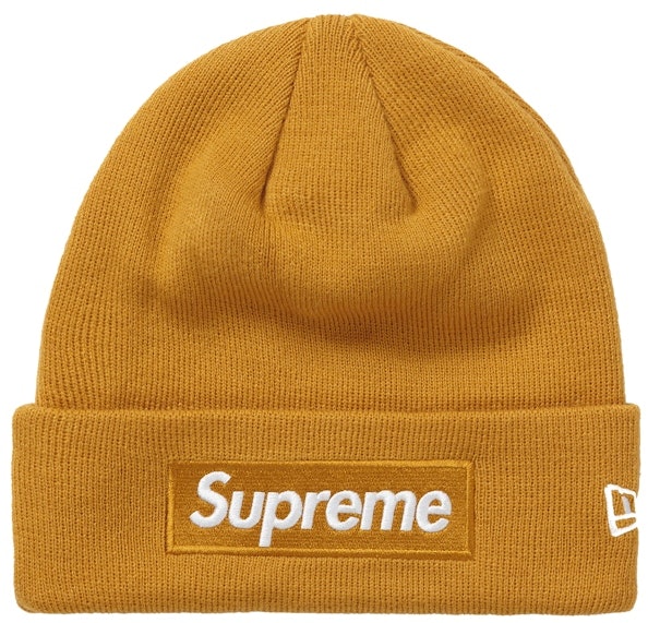 supreme-new-era-box-logo-beanie-fw-21-light-mustard