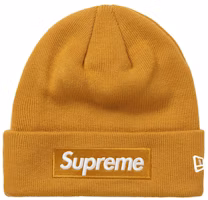 Supreme New Era Box Logo Beanie (FW21) Light Mustard Supreme New Era Box Logo Beanie (FW21) Light Mustard