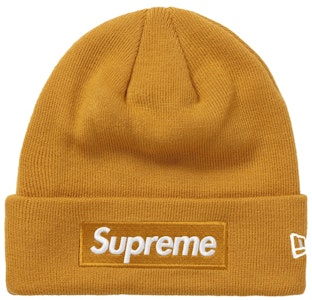 Supreme New Era Beanie Box Logo (FW21) Mustard Terang Buy Supreme New Era Beanie Box Logo (FW21) Mustard Terang