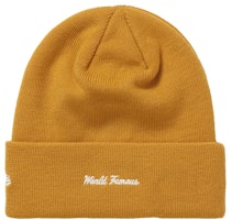 Supreme New Era Box Logo Beanie (FW21) Mustard Cerah Order Supreme New Era Box Logo Beanie (FW21) Mustard Cerah