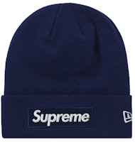 Supreme New Era Box Logo Beanie (FW21) Washed Navy Supreme New Era Box Logo Beanie (FW21) Washed Navy