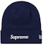 Buy Supreme x New Era FW21 盒标针织帽 浅洗海军蓝
