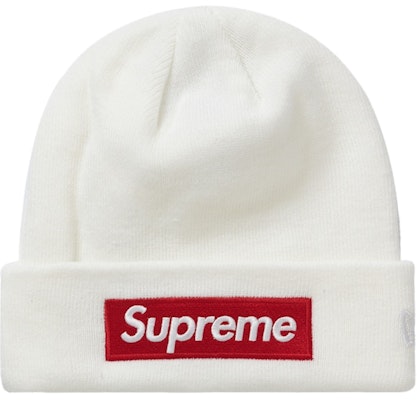 Supreme New Era Box Logo Beanie (FW21) White Buy Supreme New Era Box Logo Beanie (FW21) White