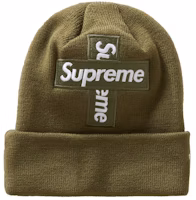 Supreme New Era Cross Box Logo Beanie Light Olive Supreme New Era Cross Box Logo Beanie Light Olive