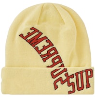 Supreme New Era Multi Arc Beanie Pale Yellow Supreme New Era Multi Arc Beanie Pale Yellow
