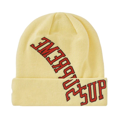 Supreme New Era Multi Arc Beanie Pale Yellow