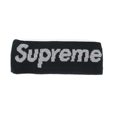Supreme New Era Reflective Logo Headband (FW 17) Black