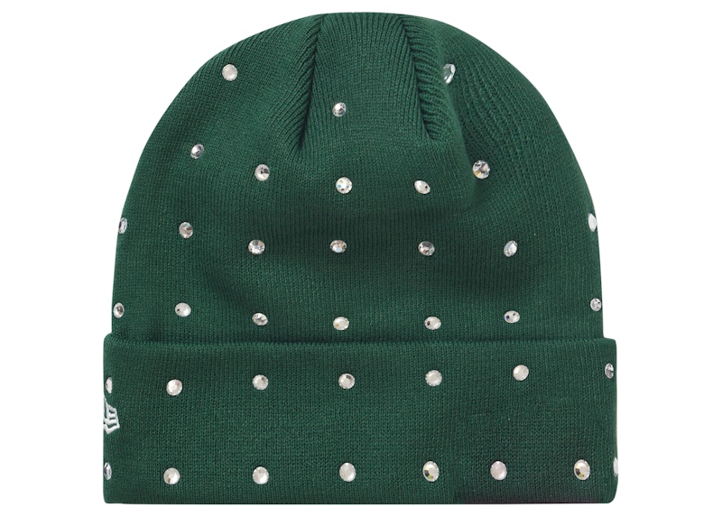 Supreme New Era Rhinestone Beanie Dark Green (FW21) 圖 2