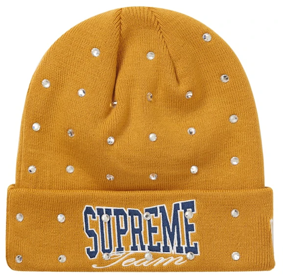 supreme-new-era-rhinestone-beanie-light-mustard-fw-21