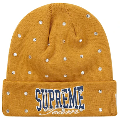 Supreme New Era Beanie Rhinestone Kuning Muda (FW21) Buy Supreme New Era Beanie Rhinestone Kuning Muda (FW21)