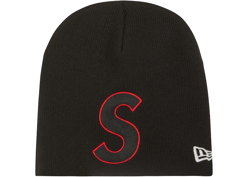 Buy Supreme New Era S Logo Beanie (SS23) Hitam SUP-NESL-BN-B