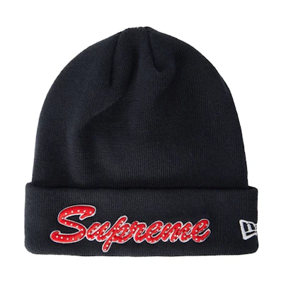 Supreme New Era Script Beanie FW18 Navy
