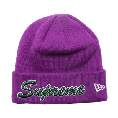 Supreme New Era Script Beanie FW18 Purple