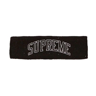 Supreme New Era Sequin Arc Logo Headband Black