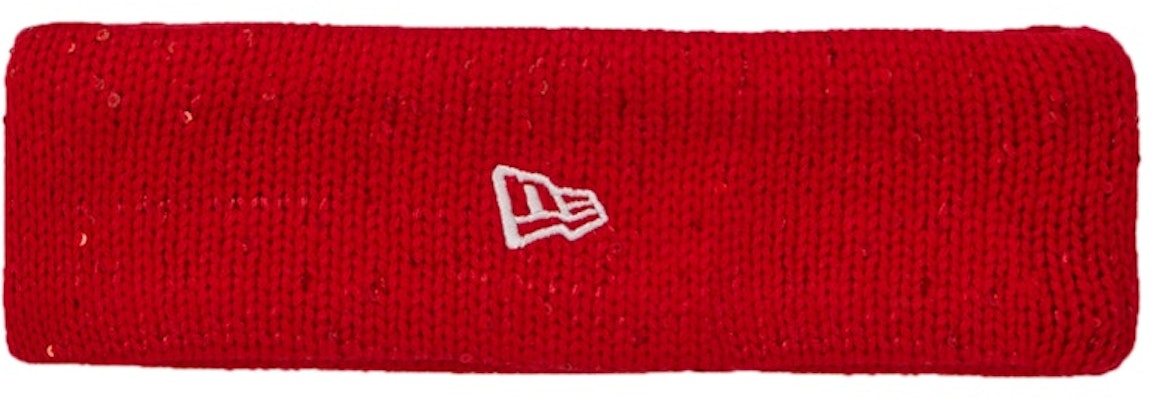 Supreme New Era Sequin Arc Logo Headband Red Order Supreme New Era Sequin Arc Logo Headband Red