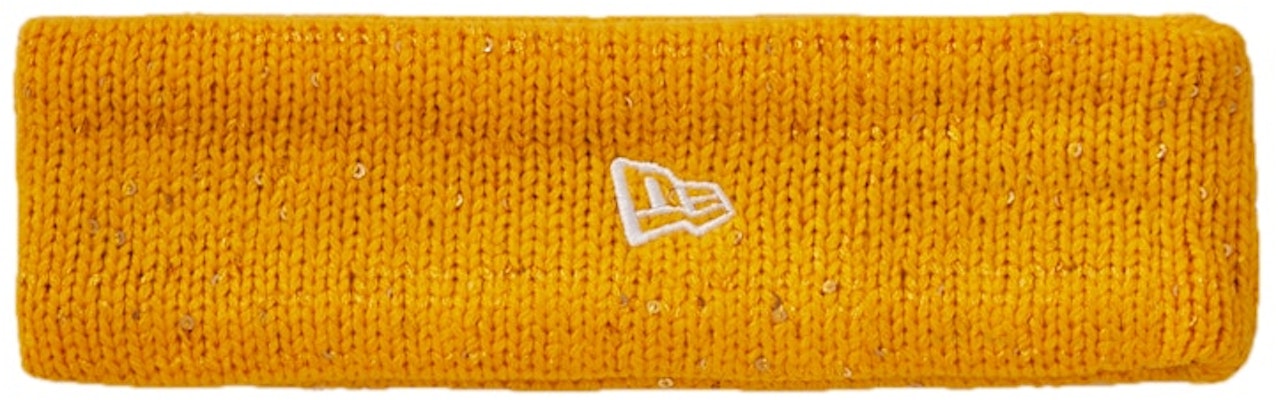Supreme New Era Sequin Arc Logo Headband Yellow Order Supreme New Era Sequin Arc Logo Headband Yellow
