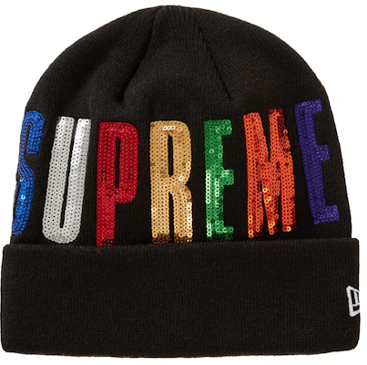 Supreme New Era Sequin Beanie Black Buy Supreme New Era Sequin Beanie Black