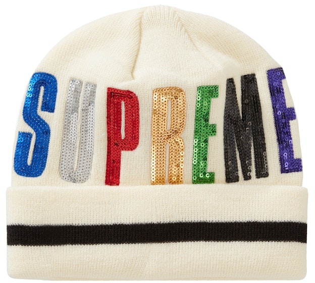 supreme-new-era-sequin-beanie-natural